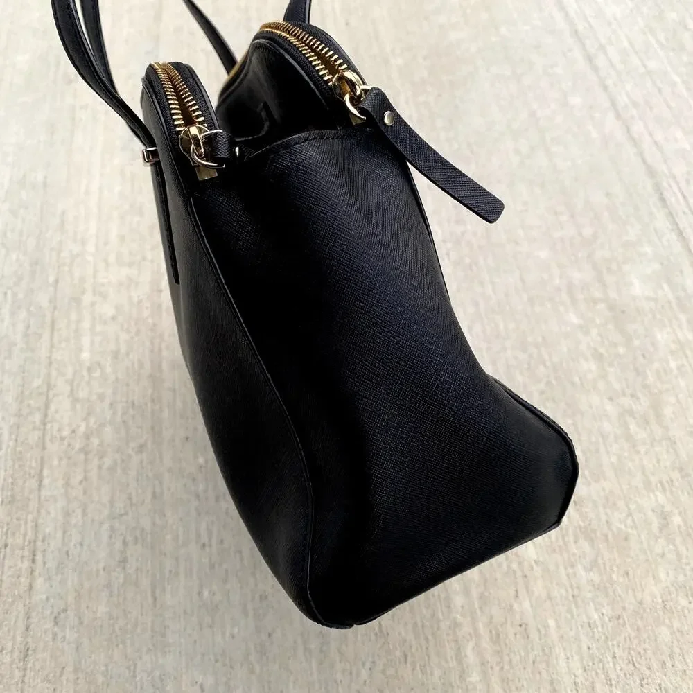 Kate Spade New York Cedar Street Leather Elissa Shoulder Tote Bag Black Small - Picture 7 of 16